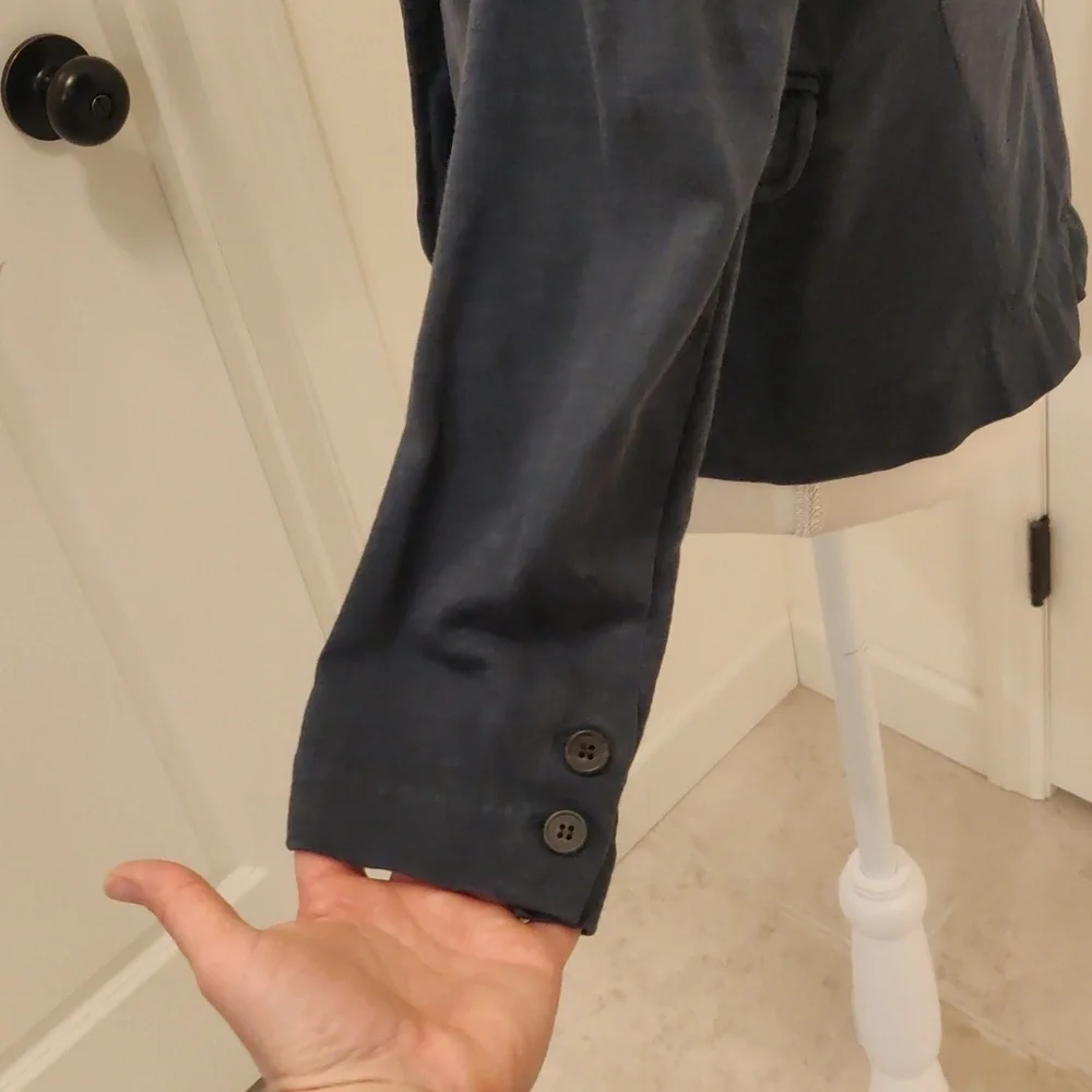 JCrew navy front 2 buttons closure Women blazer Y2K Cottagecore Retro Fashion